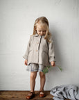 Natural Peter Pan Linen Collar Linen Jacket