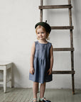 Dusty Blue Smock Linen Dress