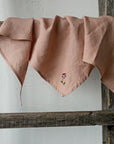 Dusty Rose Linen Scarf