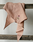 Dusty Rose Linen Scarf