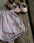 Baby Pink Exclusive Cherry Linen Bloomers