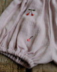 Baby Pink Exclusive Cherry Linen Bloomers