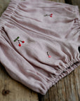 Baby Pink Exclusive Cherry Linen Bloomers