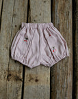 Baby Pink Exclusive Cherry Linen Bloomers