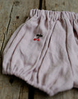 Baby Pink Exclusive Cherry Linen Bloomers