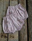 Baby Pink Exclusive Cherry Linen Bloomers