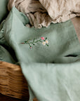 Mint Midi Cross Back Linen Pinafore