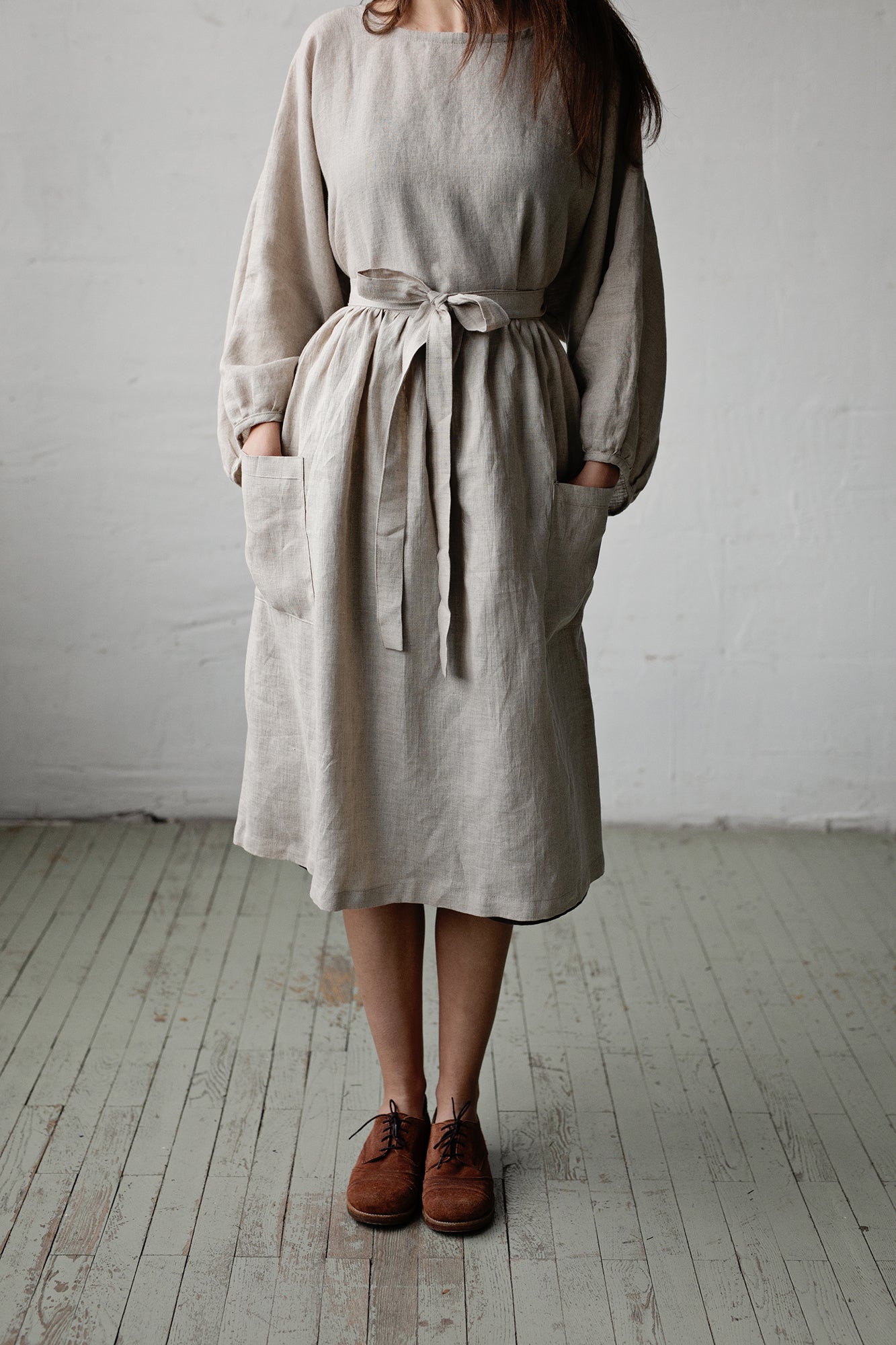 Natural Linen Apron Skirt