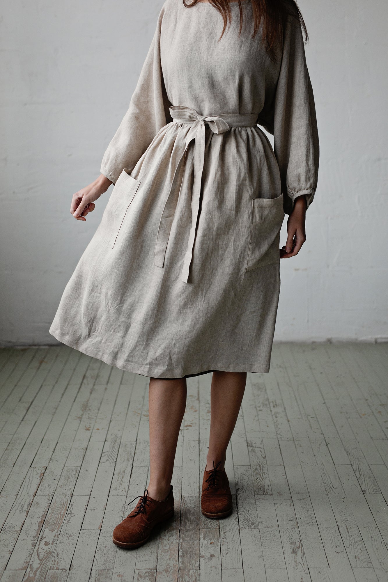 Natural Linen Apron Skirt
