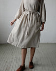 Natural Linen Apron Skirt