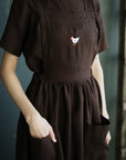 Chocolate Cottage Linen Dress