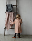Peach Long Linen Coat