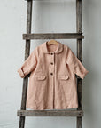 Peach Long Linen Coat