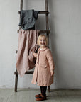 Peach Long Linen Coat