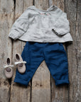 Navy Blue Linen Pants