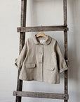 Natural Midi Linen Coat