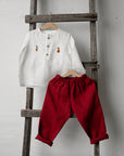 Cherry Linen Pants