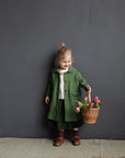Apple Green Long Linen Coat