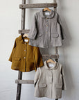 Natural Midi Linen Coat