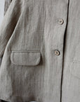 Natural Midi Linen Coat