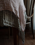 Pastel Pink Transparent Linen Tablecloth