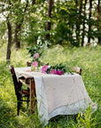 Pastel Pink Transparent Linen Tablecloth