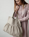 Natural Sunday Linen Bag