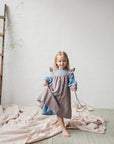 Lavender Linen Pinafore Linen Dress