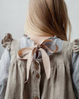 Fog Grey Ruffle Linen Dress