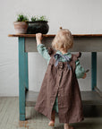 Cacao Linen Pinafore Linen Dress