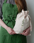 Rosemary Pouch Linen Bag
