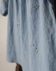 Baby Blue Exclusive Ruffle Linen Dress