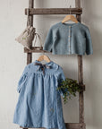Baby Blue Exclusive Ruffle Linen Dress