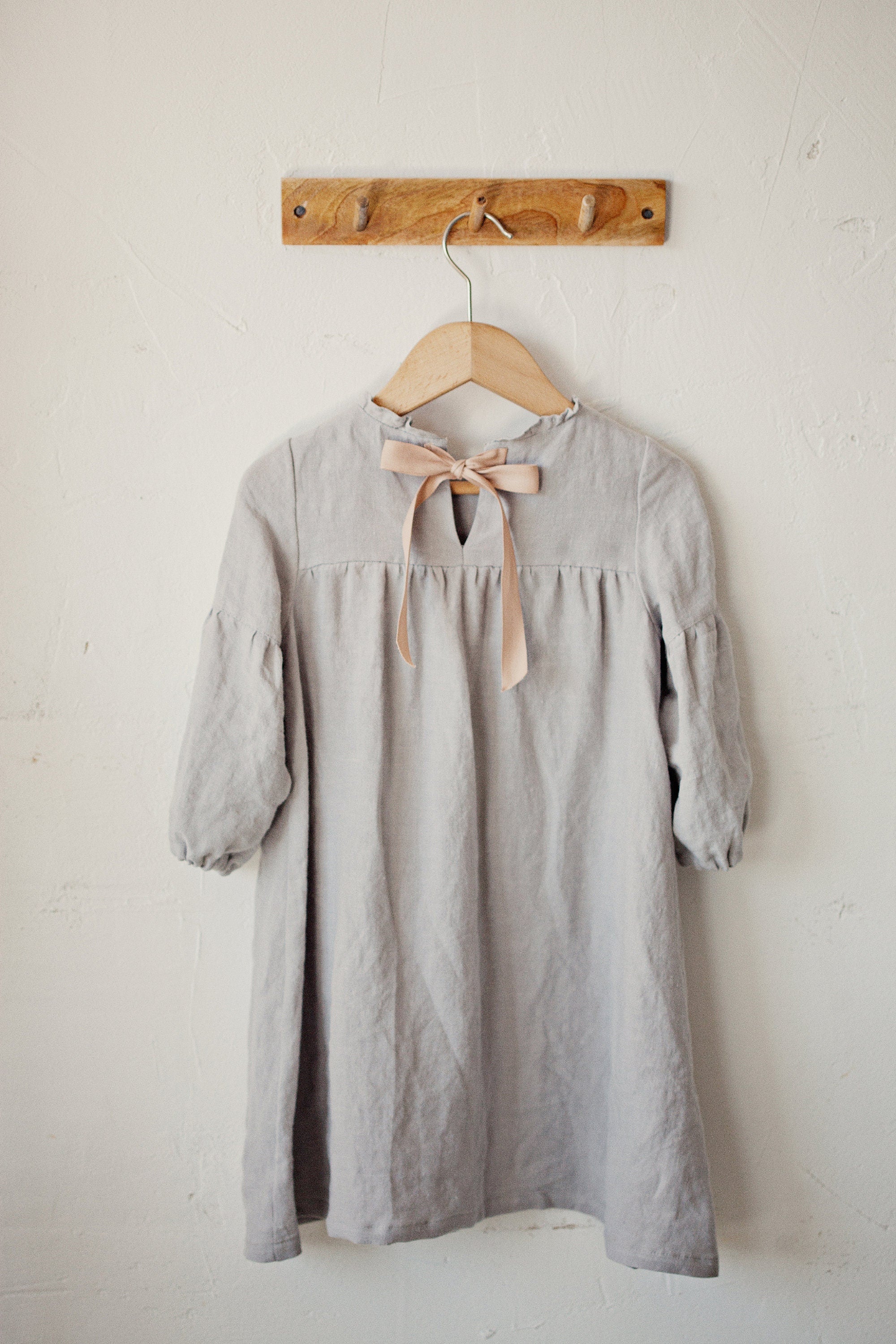 knee length dresses for ladies Laurel Linen Dress Fog (XXL/18) main image 0