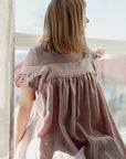 Baby Pink Prairie Linen Dress