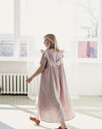 Baby Pink Prairie Linen Dress