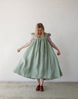 Mint Prairie Linen Dress