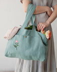 Mint Classic Linen Bag
