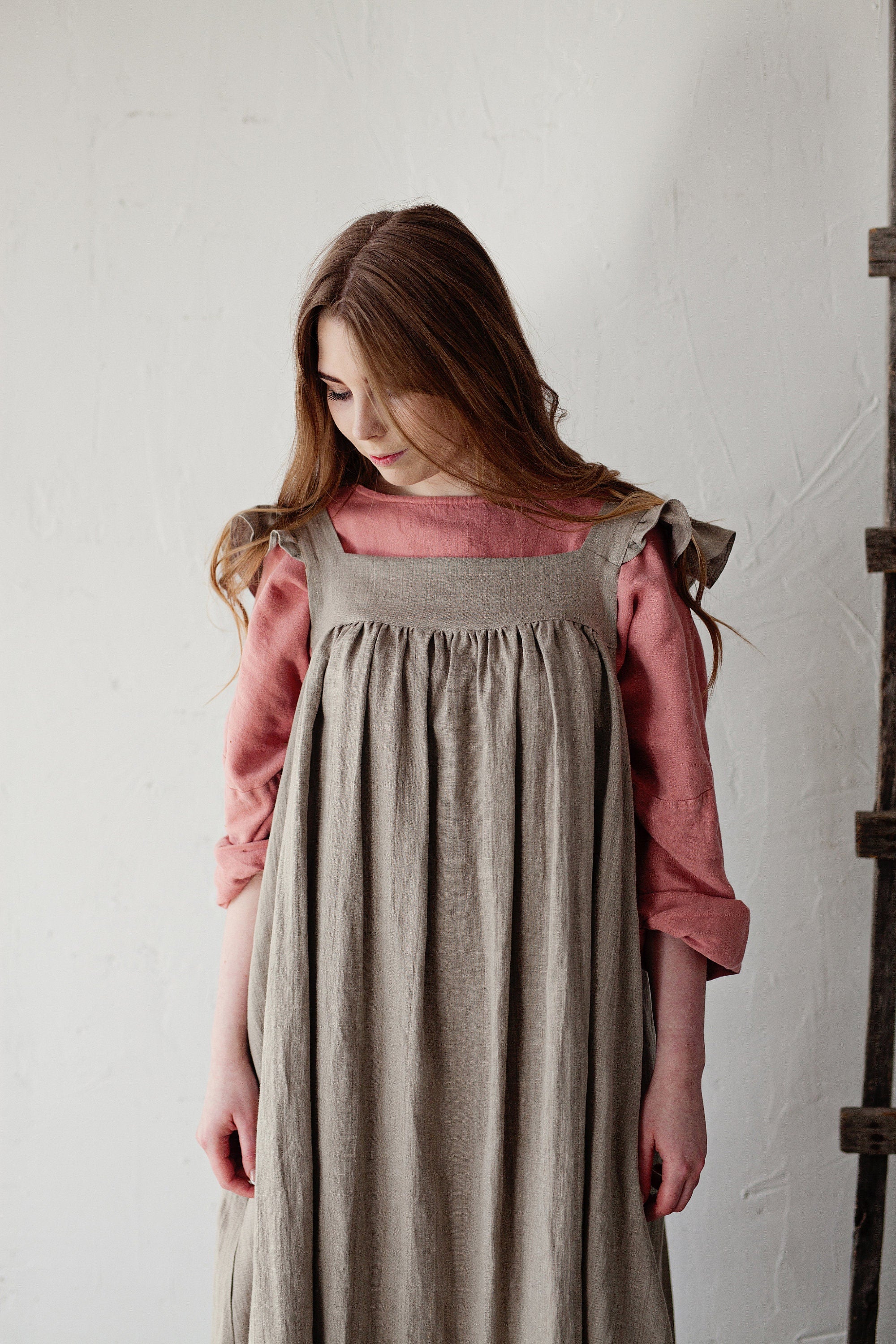 style a line dress Elegant Long Sleeve A-Line Midi Dress for Women – Soft Stretch Fabric –  FineLook main image 1