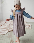 Lavender Linen Pinafore Linen Dress