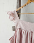Baby Pink Prairie Linen Dress
