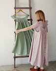 Baby Pink Prairie Linen Dress