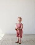 Salmon Linen Romper