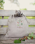 Wild Strawberry Pouch Linen Bag