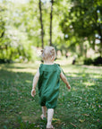 Apple Green Linen Romper