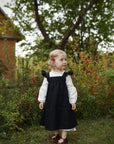 Black Linen Pinafore Linen Dress