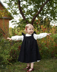 Black Linen Pinafore Linen Dress