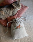 Fawn in the Forest Pouch Linen Bag