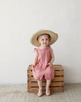 Salmon Linen Romper