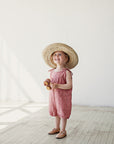 Salmon Linen Romper